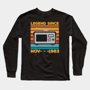 Legend Since 1983 Birthday 40th Nov Long Sleeve T-Shirt